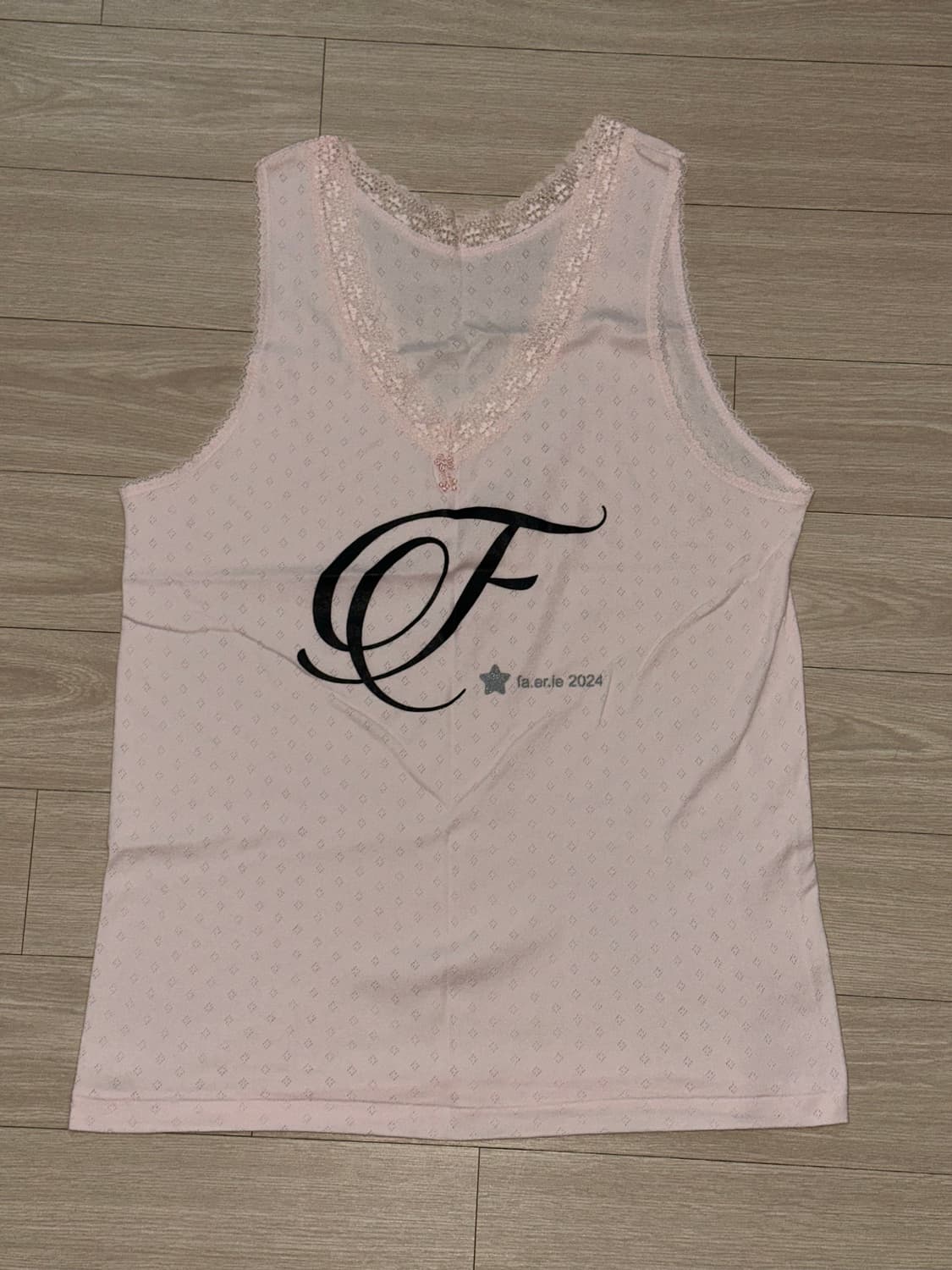 샵페어리 F letter lace sleeveless 레이스 슬리브리스 상품이미지2