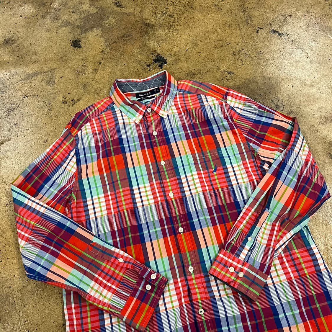 [정품/XL] 노티카 체크 긴팔 셔츠 b18 상품이미지1