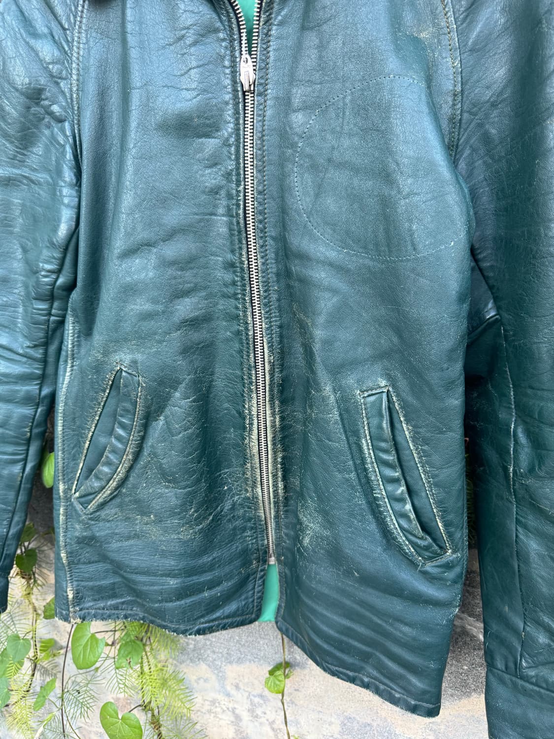 60s 영국 가죽 자켓 british leather jacket 영국군 상품이미지3