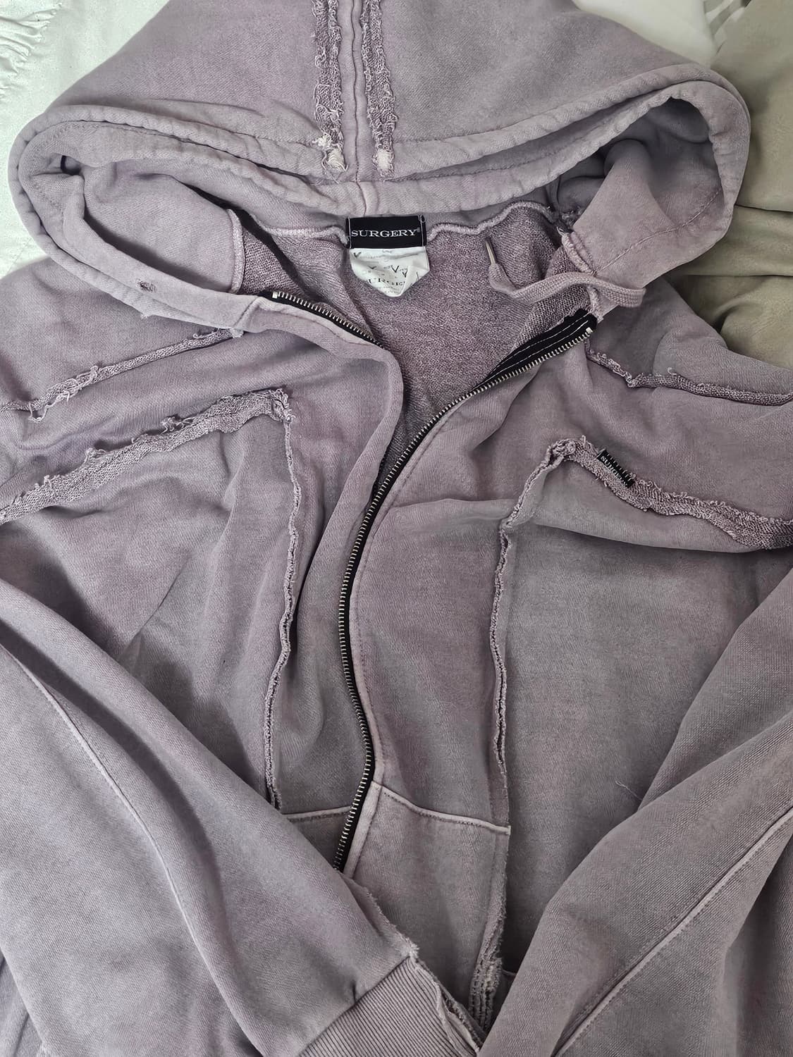 써저리 리메이크 오버 피그먼트 후드집업 상품이미지1