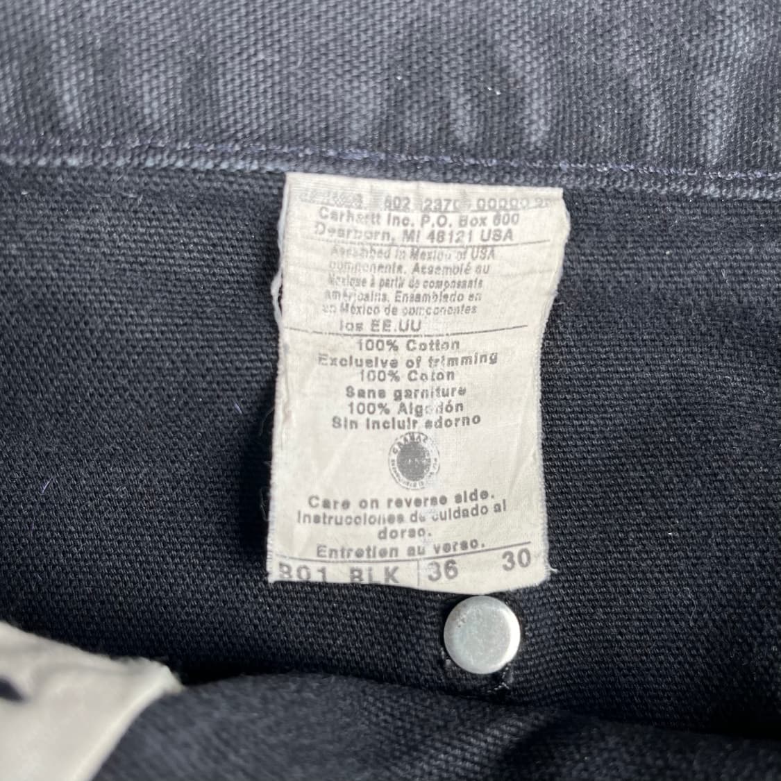 빈티지 칼하트 더블니B01 블랙 워크팬츠 상품이미지4
