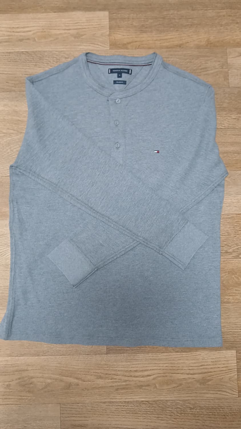 타미힐피거 텍스처 헨리넥 티셔츠 M 상품이미지2