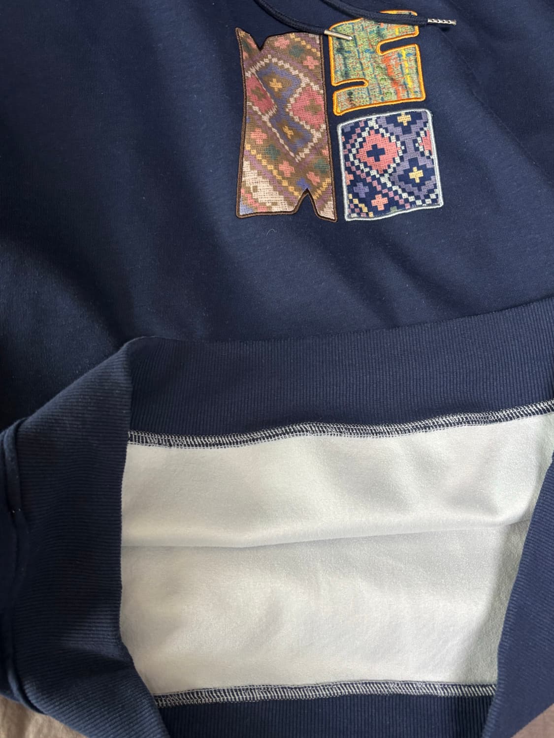 빈티지 스즈코 히피 네이비 후드티 상품이미지2