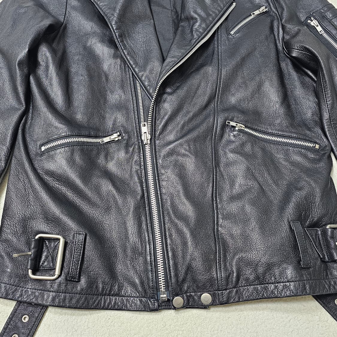 L 남자 양가죽 라이더 가죽 자켓 상품이미지3