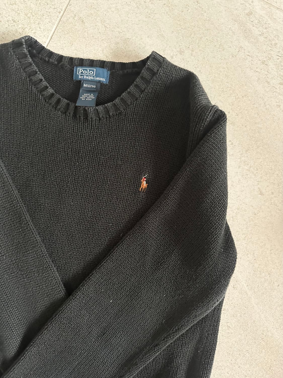 폴로 랄프로렌 블랙 니트 M(12/14) 상품이미지1