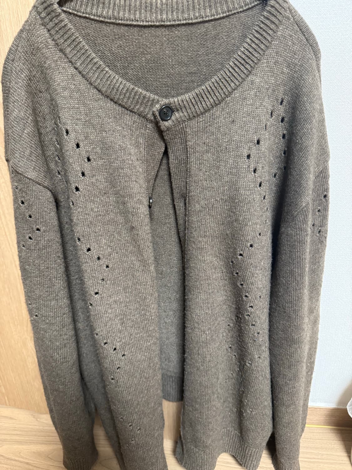 유스 아가일 가디건 브라운 L사이즈 상품이미지2