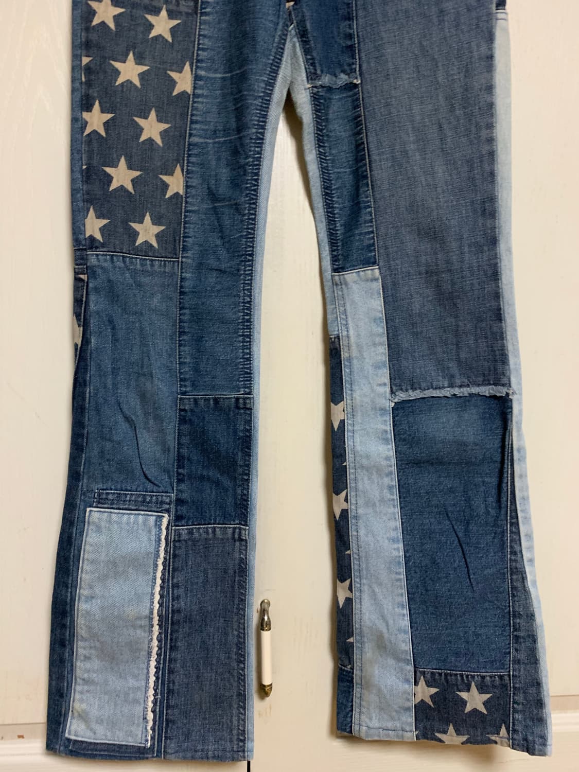 히스테릭 글래머 성조기 패치워크 블루 데님 상품이미지6