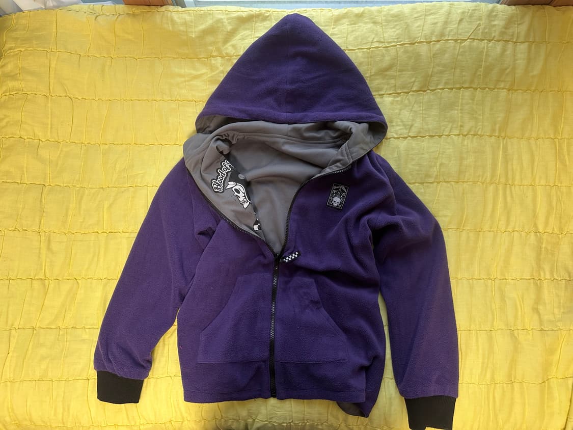 보라 양면 후리스 바람막이 펑크 스컬 상품이미지1