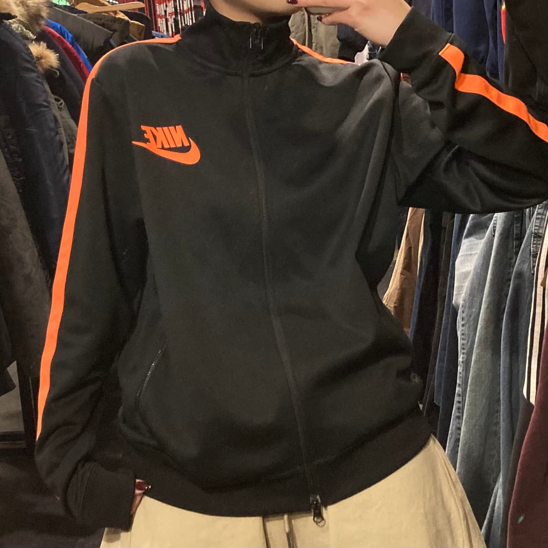 [IM] 나이키 블랙 오렌지 져지 집업 상품이미지2