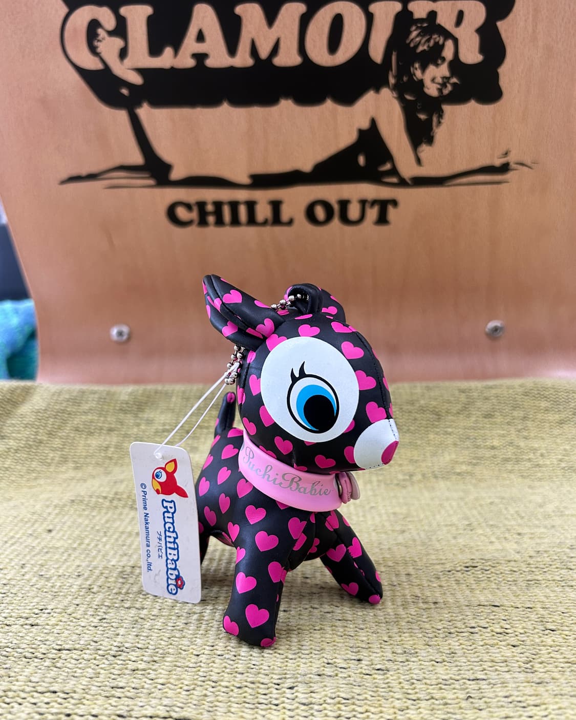 푸치 바비에 - 블랙 핑크 하트 / 일본 빈티지 인형 키체인 키링 상품이미지2