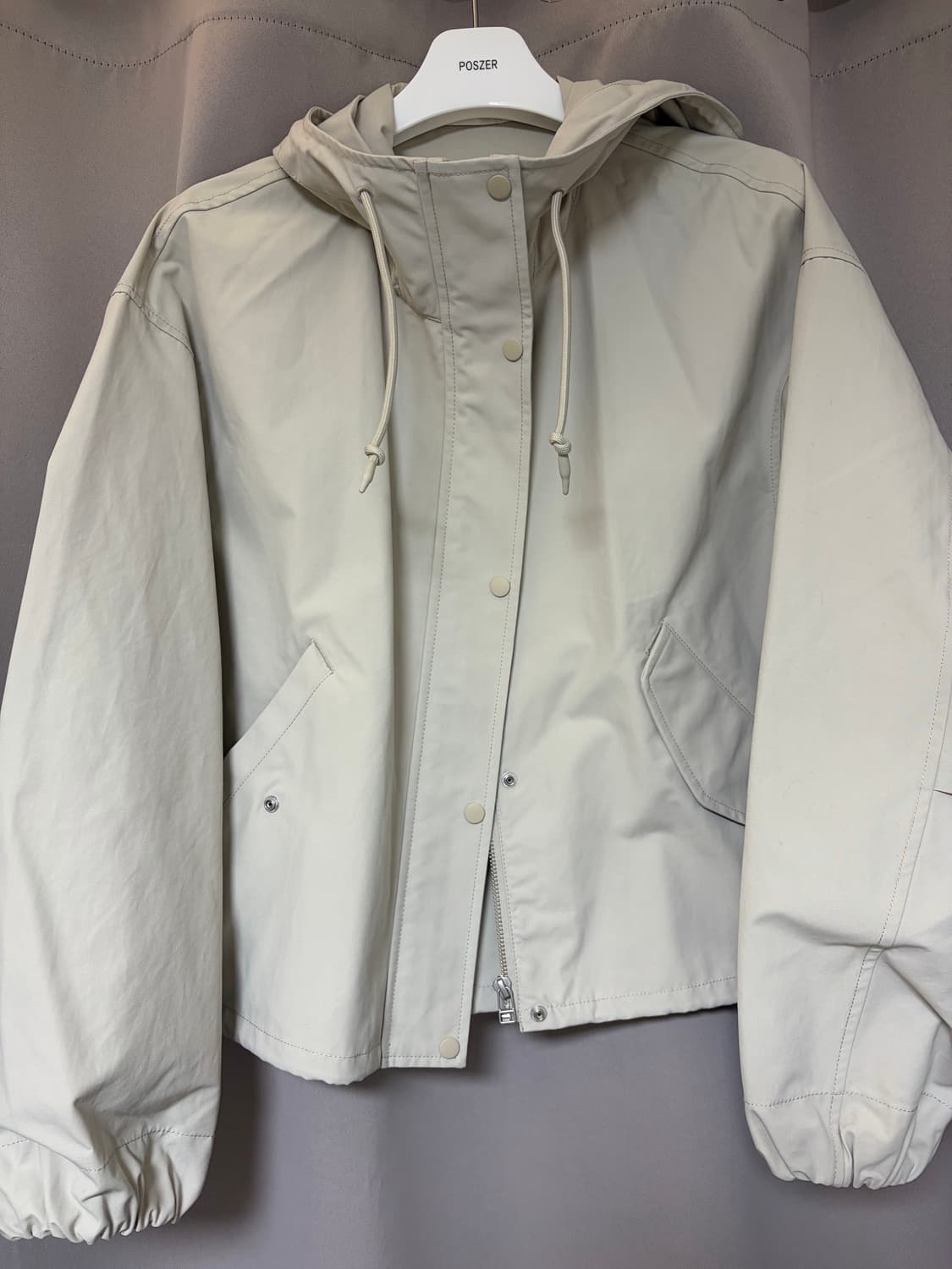 유니클로 코튼블렌드쇼트파카 베이지S 상품이미지2