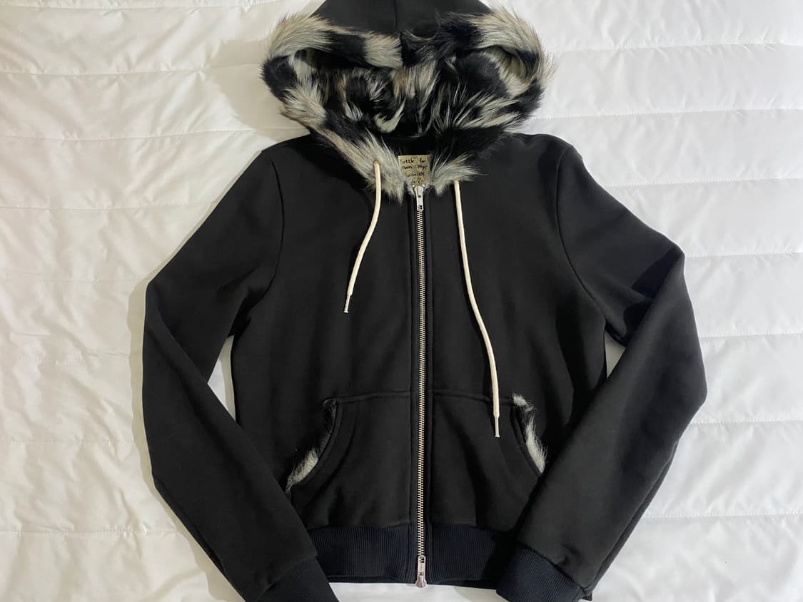 세틀포문 Settle for Moon Wolf fur hooded zip 상품이미지4