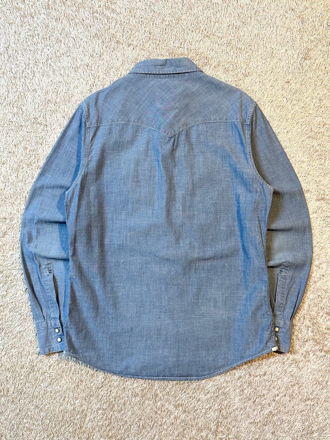 리바이스 LEVI'S 웨스턴 투포켓 데님 셔츠 연청 상품이미지3