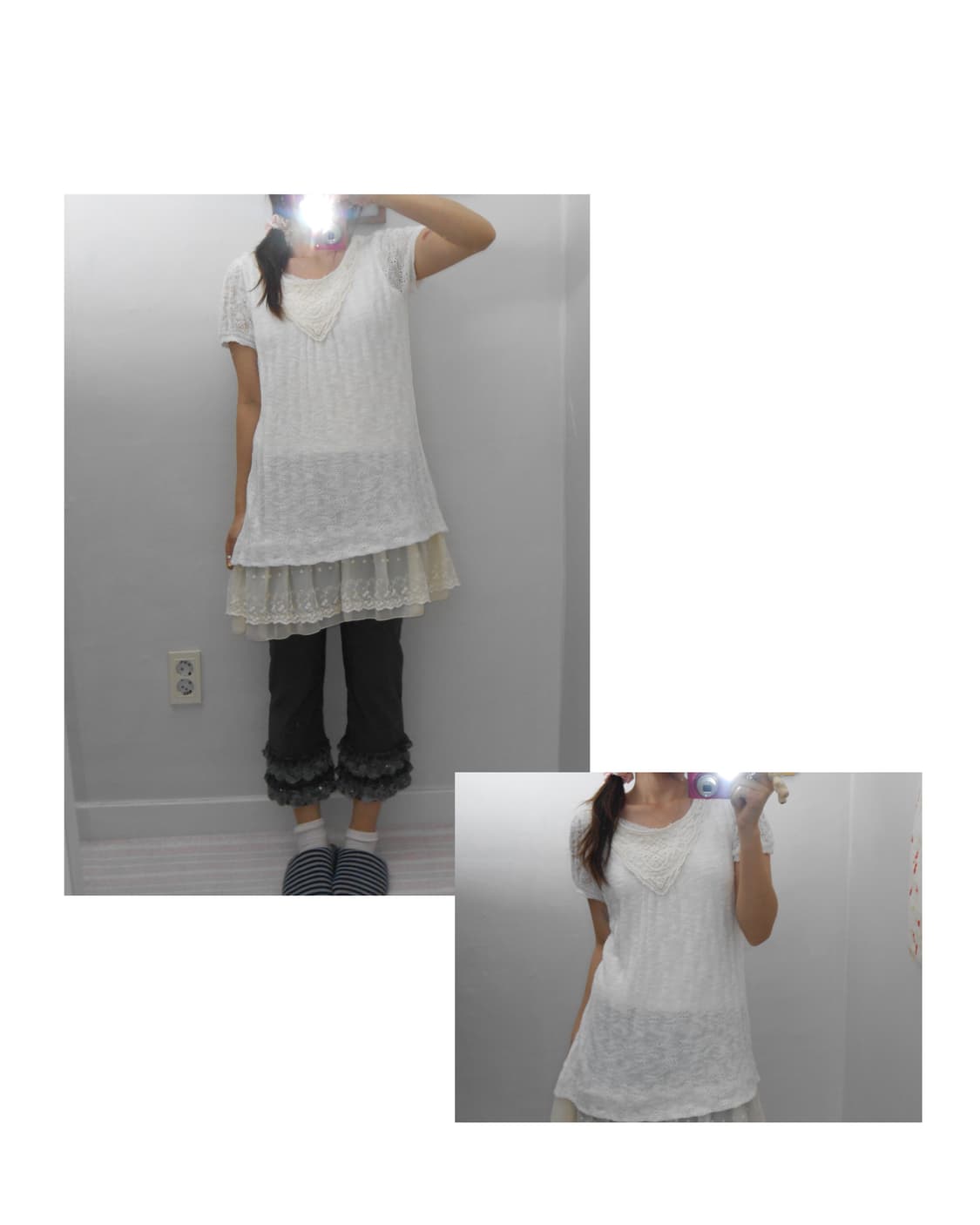 아이보리 레이스 니트 원피스 상품이미지9