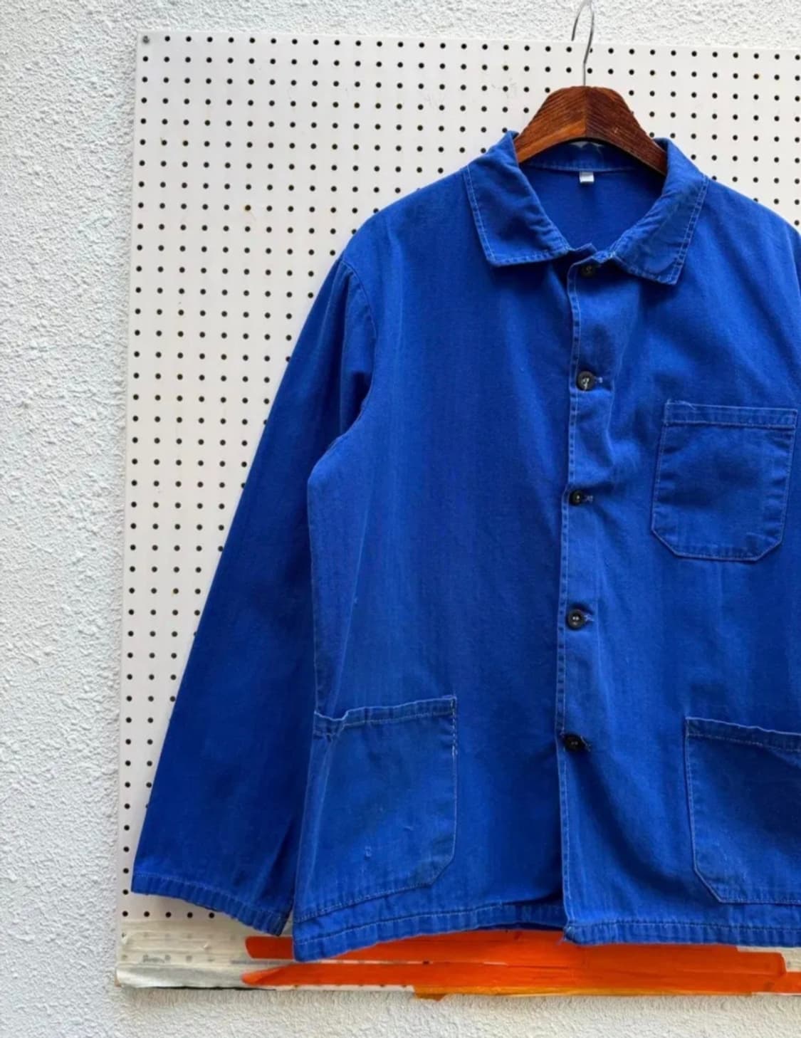 OLD VINTAGE WASHED BLUE HBT 헤링본 프렌치워크자켓 상품이미지6