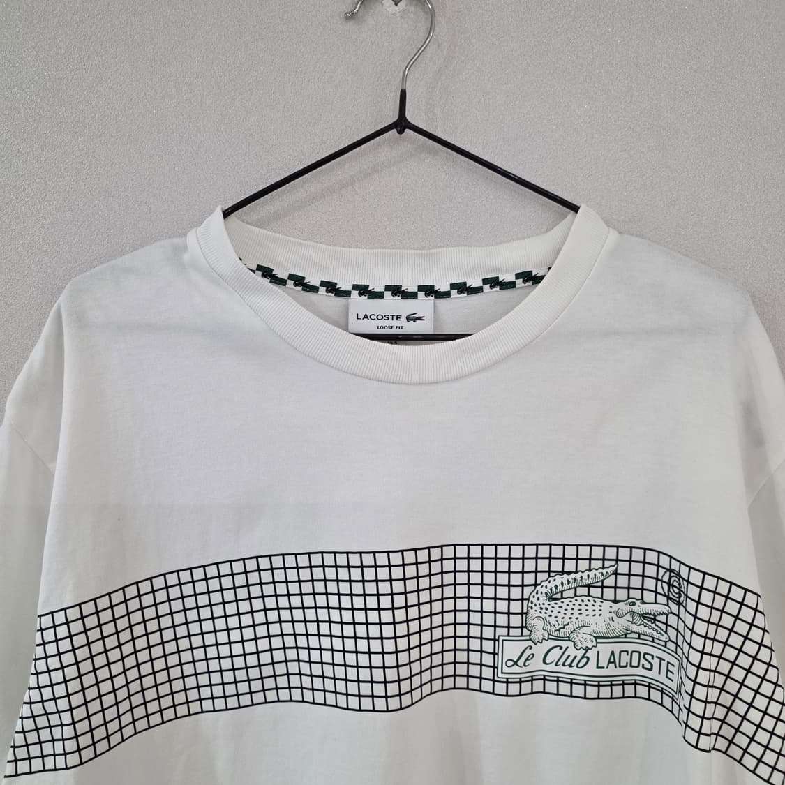 라코스테 화이트 루즈핏 반팔티 L(105) 상품이미지6