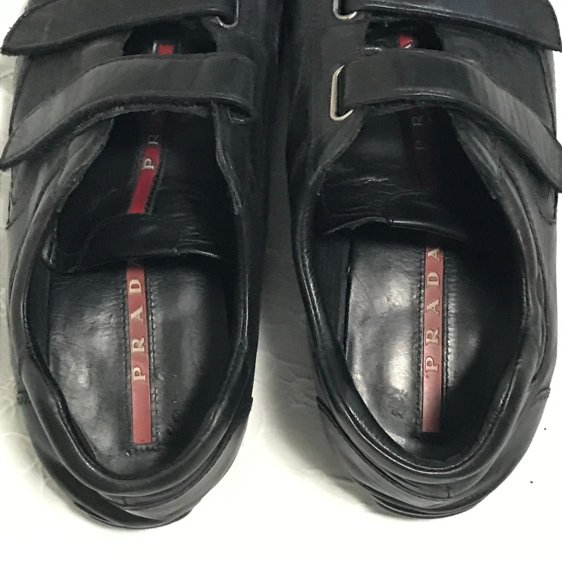 택포•빈티지 프라다 스포츠 레더 벨크로 스니커즈 250 상품이미지8