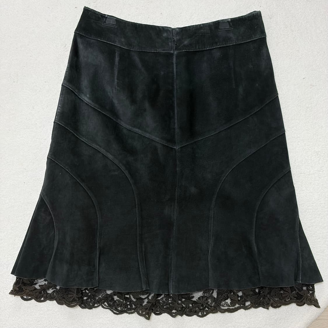 빈티지 스웨이드 미디 스커트 판매합니다 상품이미지2