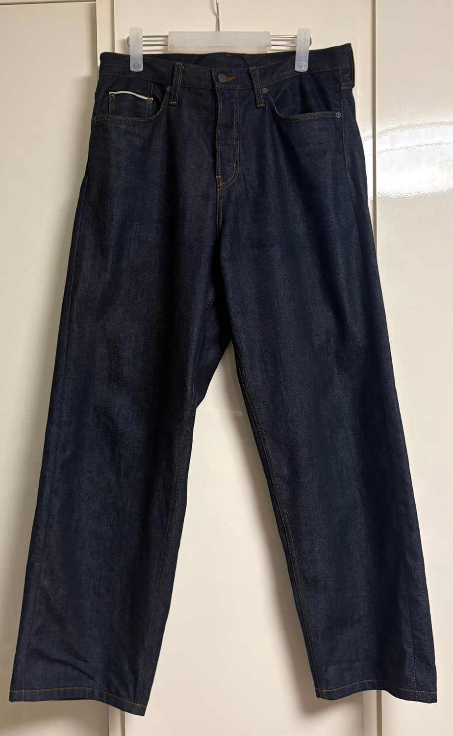 코스 라이더 셀비지 와이드 레그 진 상품이미지1