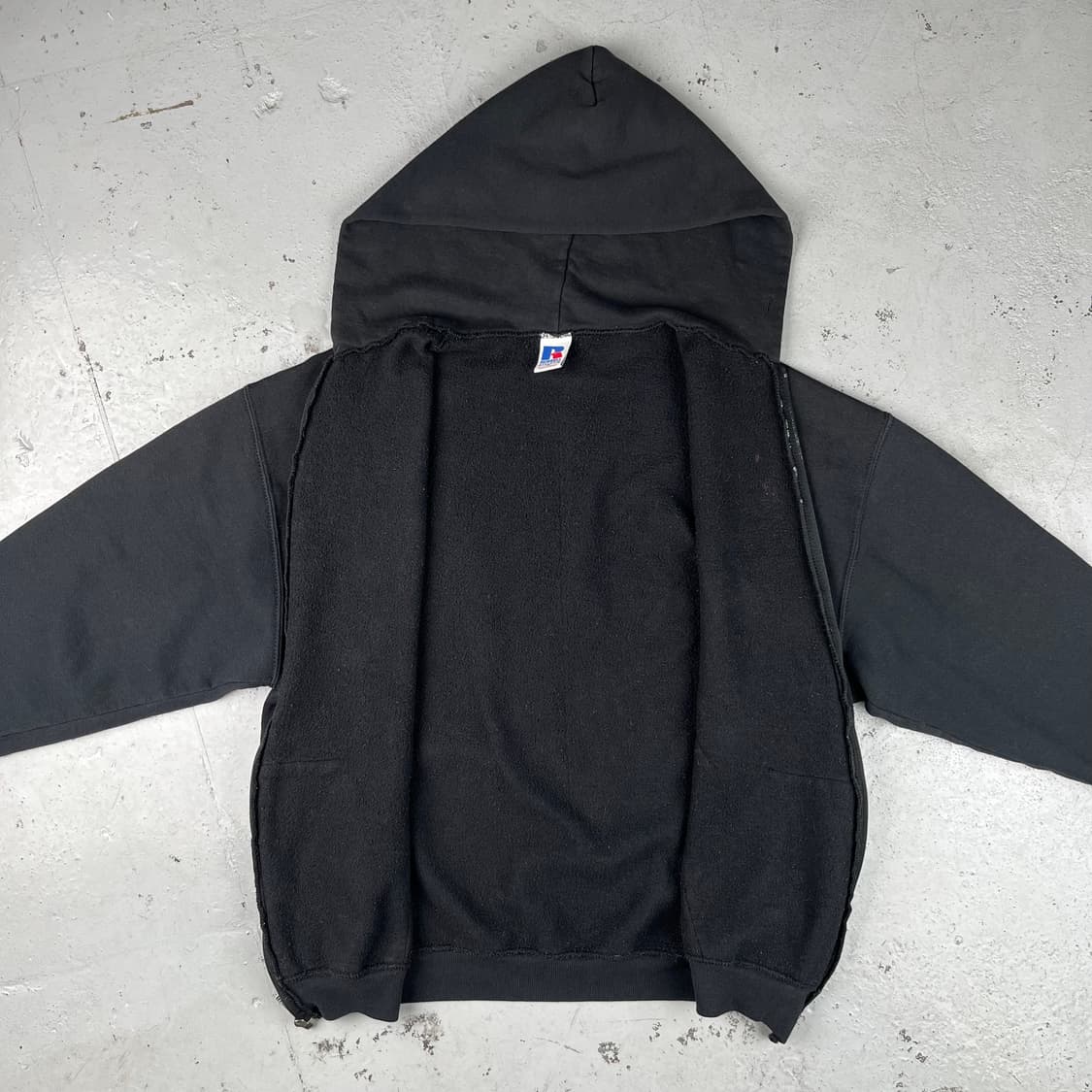 빈티지 러셀 애슬레틱 블랙 후드집업 상품이미지5