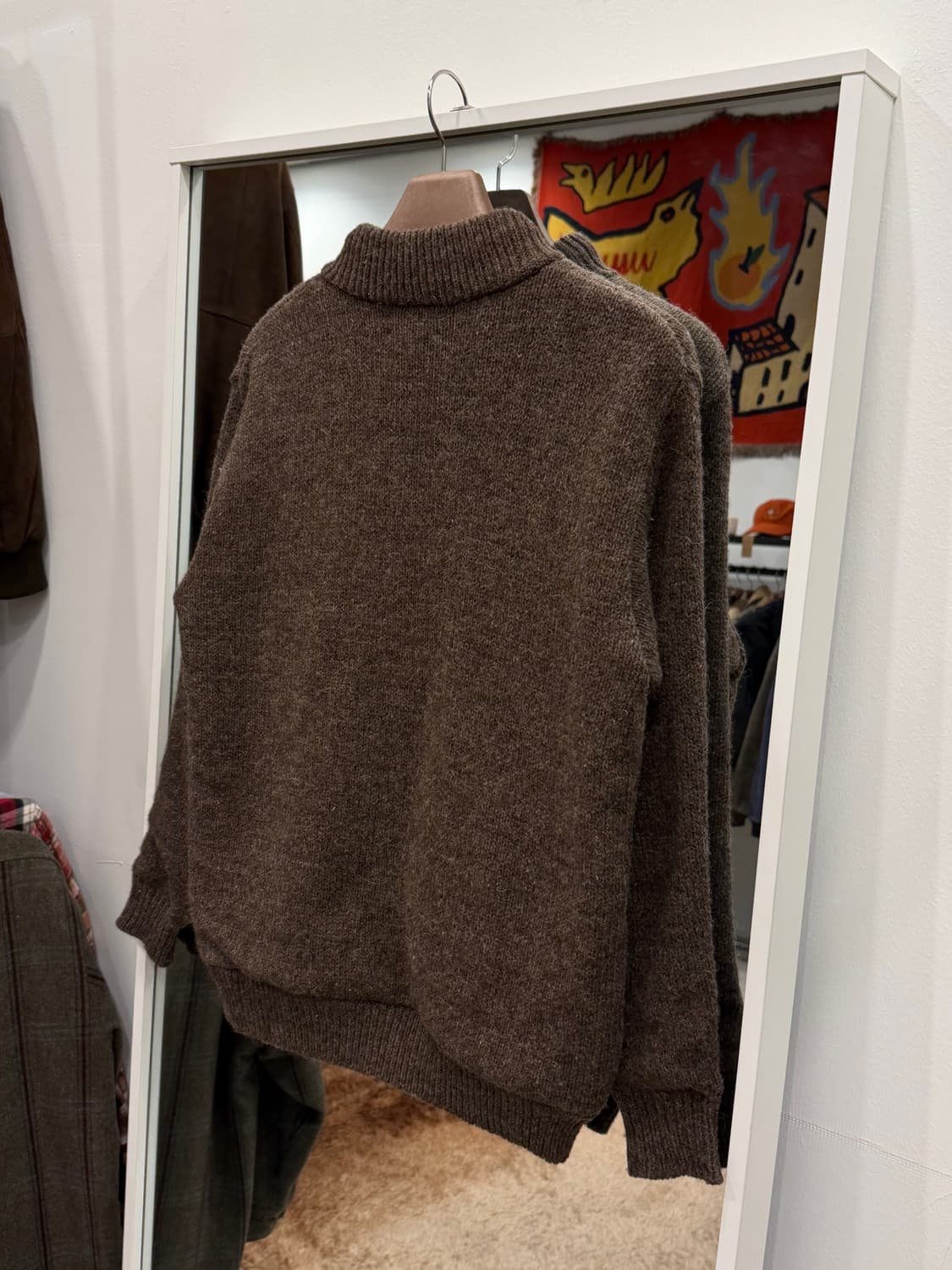 90s Bert Pulitzer 빈티지 쉐르파 울 보카시 니트 집업 상품이미지7