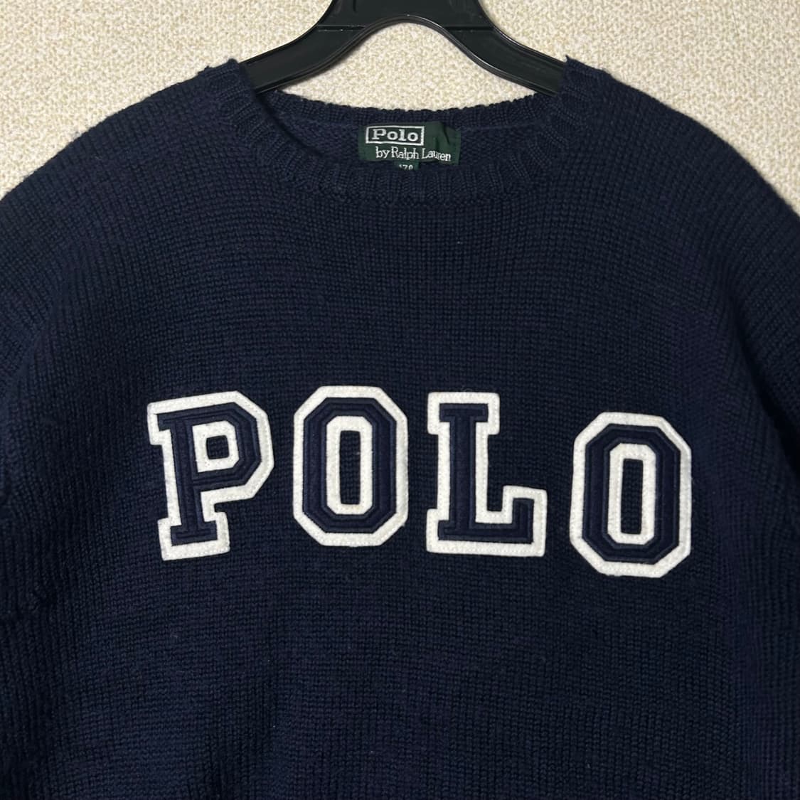 (M) 90s OG 폴로 랄프로렌 로고 크루넥 니트  상품이미지3