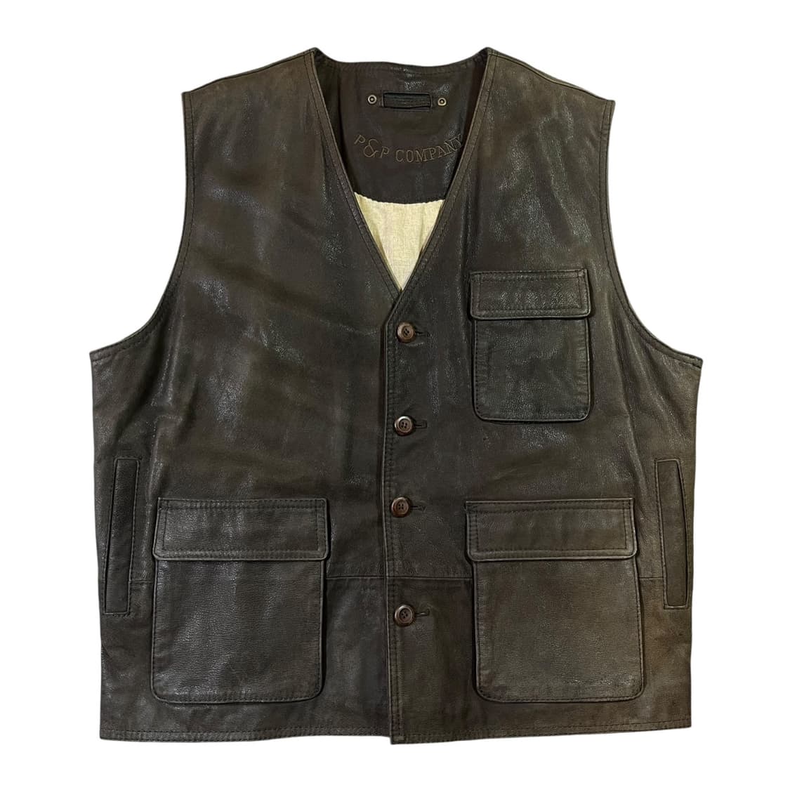 Vintage p&p 컴퍼니 가죽 베스트  상품이미지1