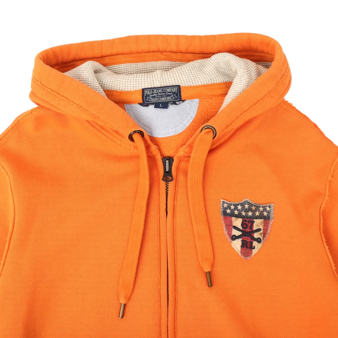 폴로진스 오렌지 rl 쉴드패치 써멀 후드집업 상품이미지2