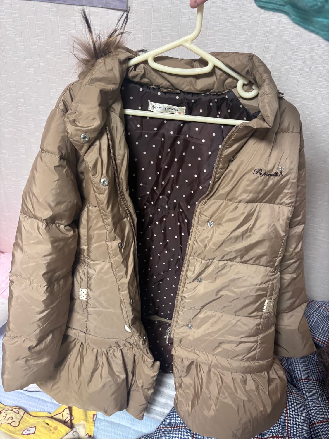 Pom ponette 라떼갸루 도트 패딩 원피스 히메갸루 러블리 로걀 상품이미지4