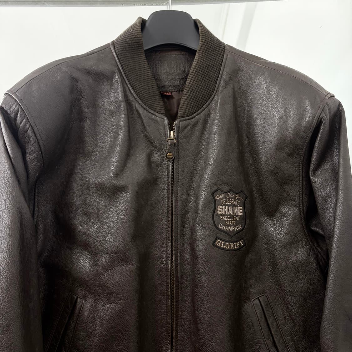 Shane 90s 소가죽 엠브로이더리 봄버 자켓 상품이미지6