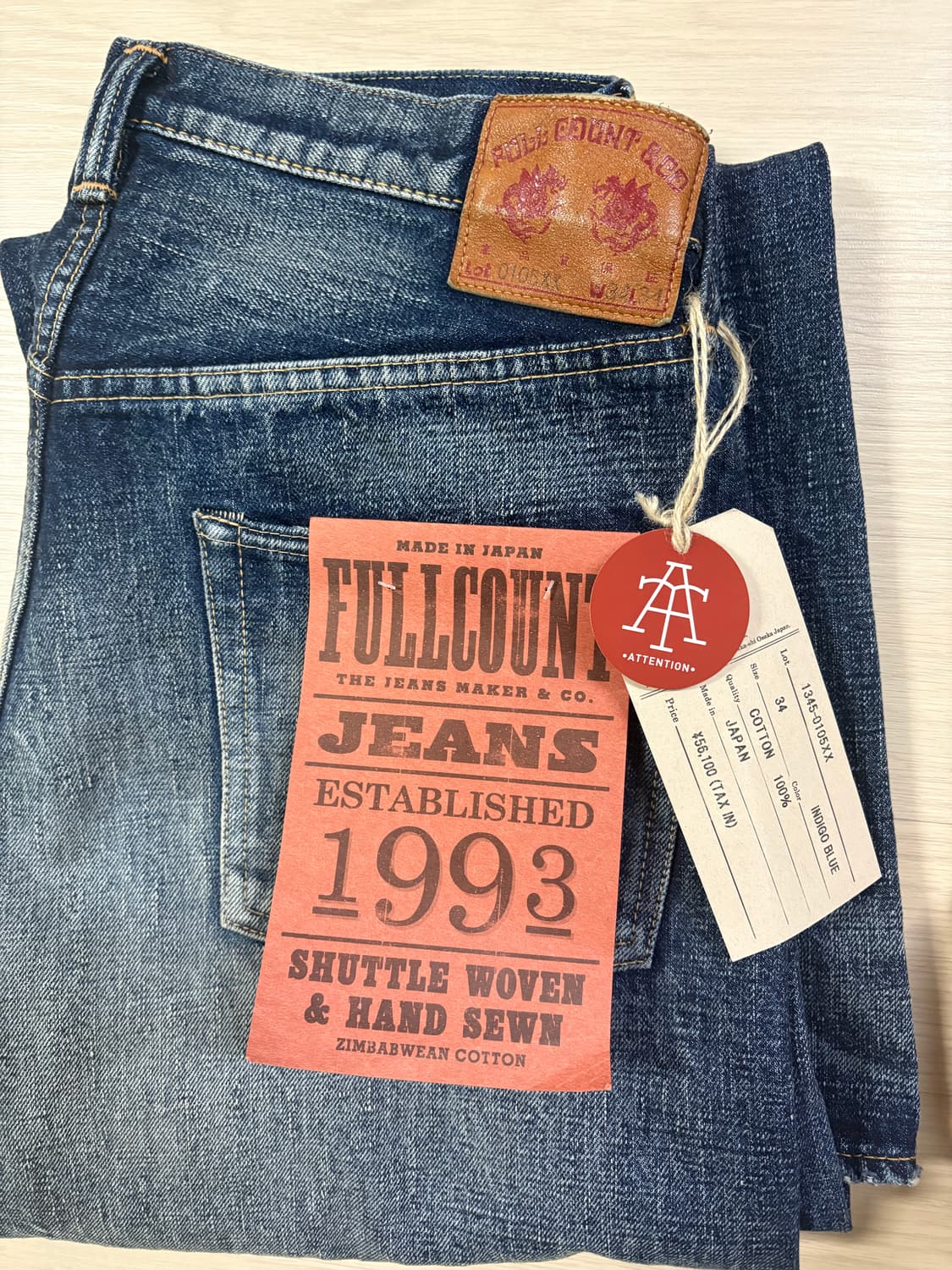 풀카운트 0105 피어오브다크 34사이즈 상품이미지1