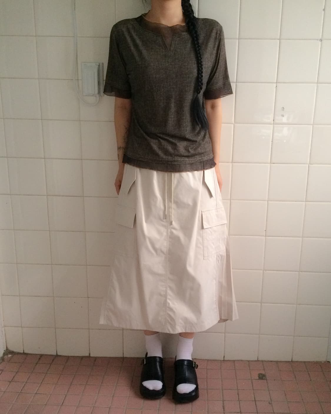 Mesh layer t shirt 상품이미지1