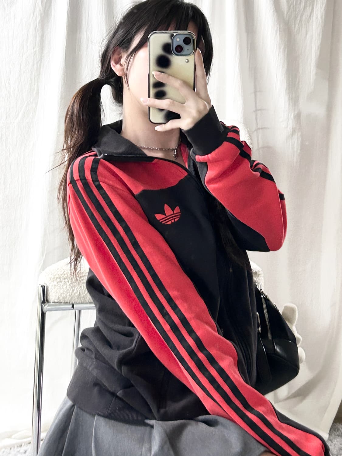 아디다스 빅로고 배색 삼선 코튼져지 상품이미지4