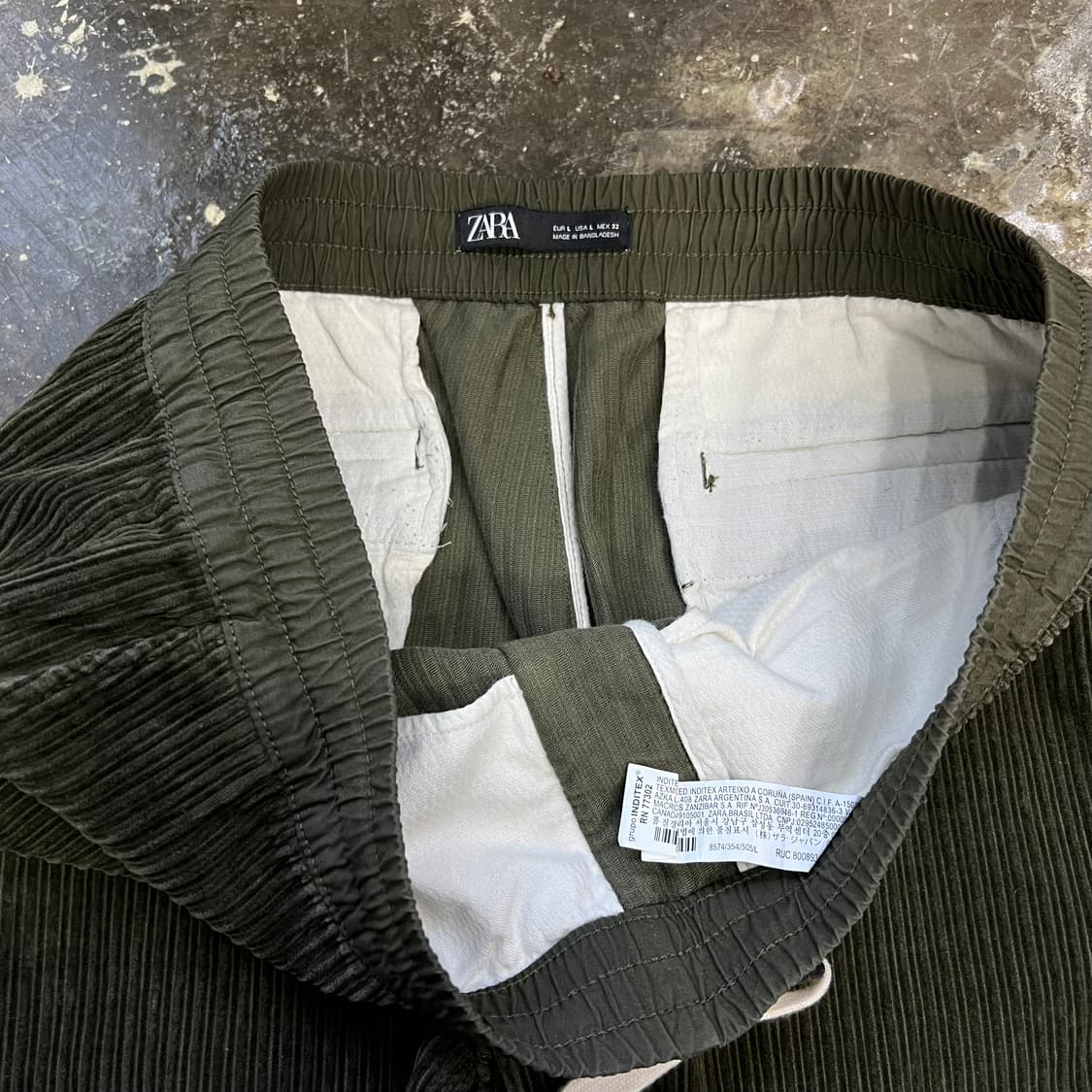 L) ZARA 자라 코듀로이 팬츠 자라맨 골덴바지 상품이미지4