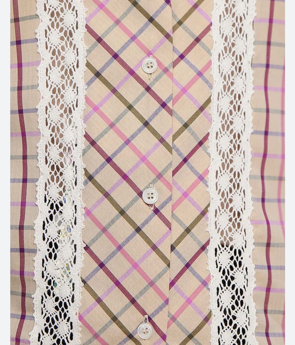 정품)막스마라 38사이즈(55~66) 막스마라 체크 레이스 블라우스 상품이미지8