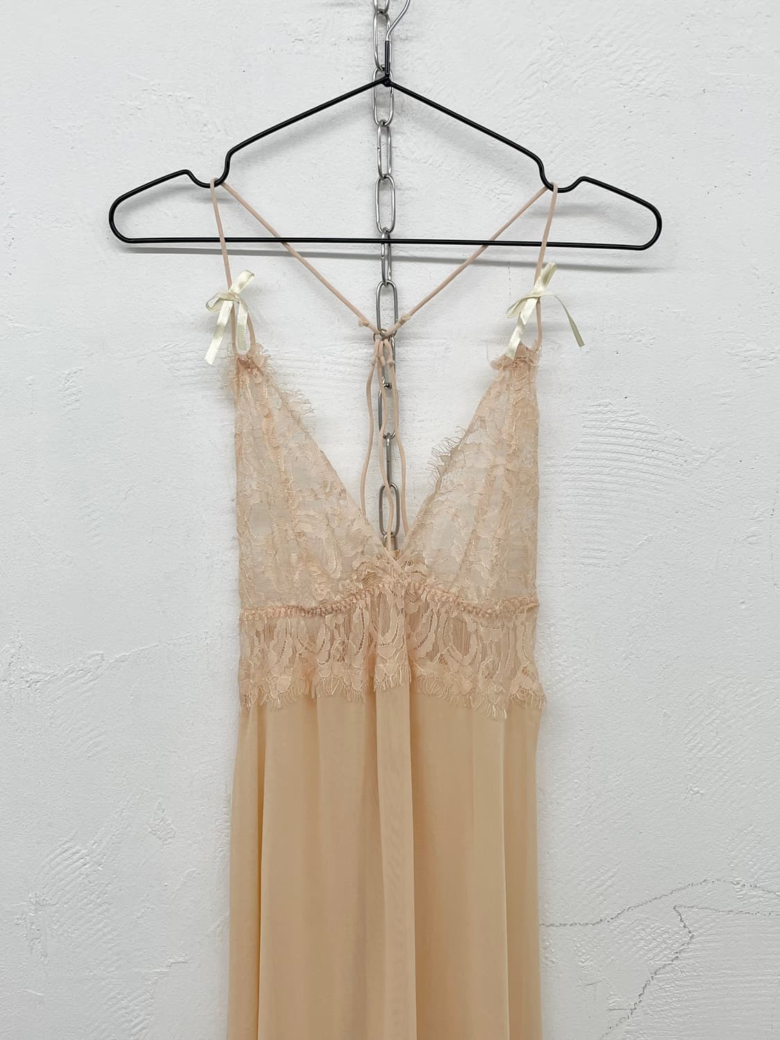 시어 레이스 리본 슬립 상품이미지5