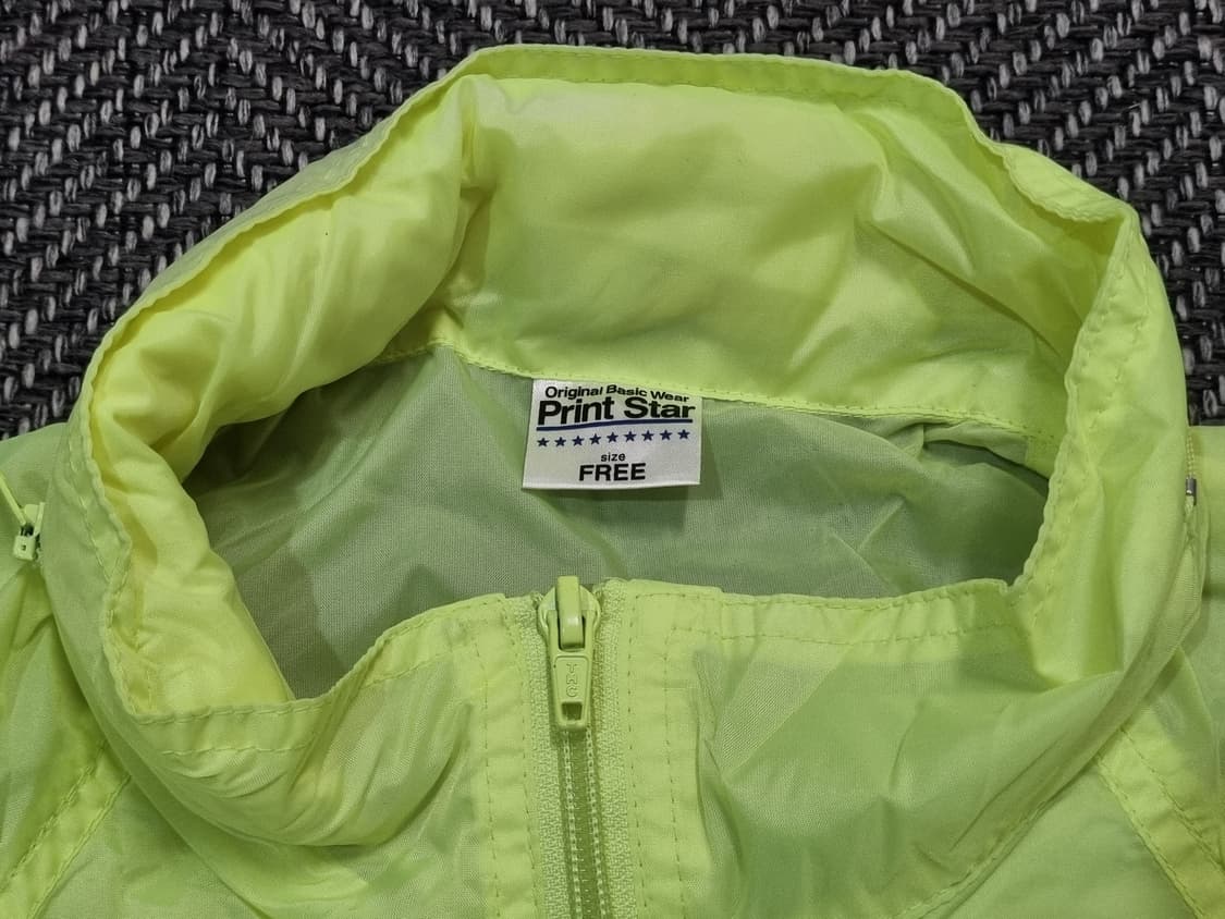 Print Star — 네온 옐로우 윈드자켓 상품이미지2