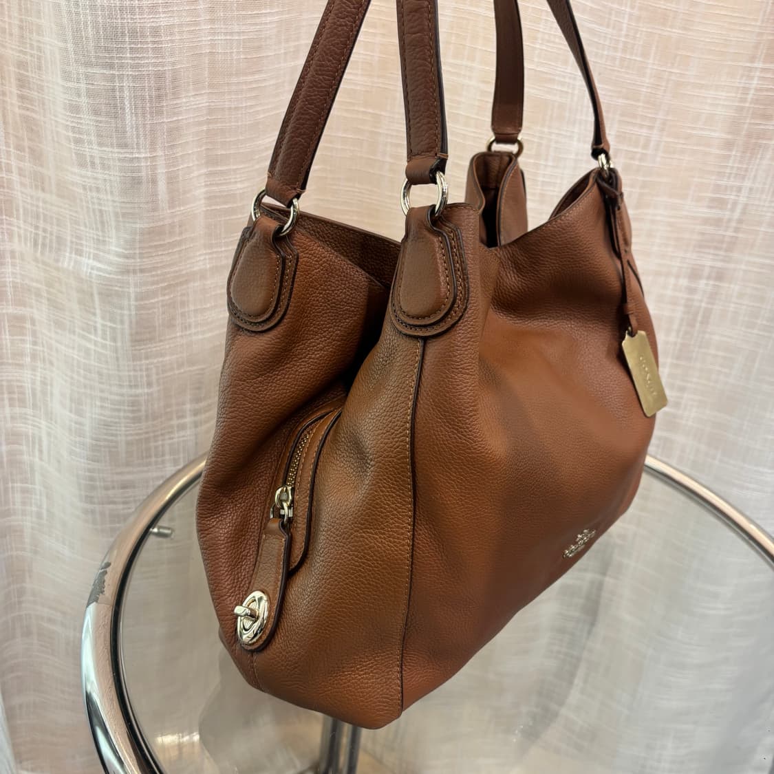 정품 코치 가죽 숄더백     상품이미지4