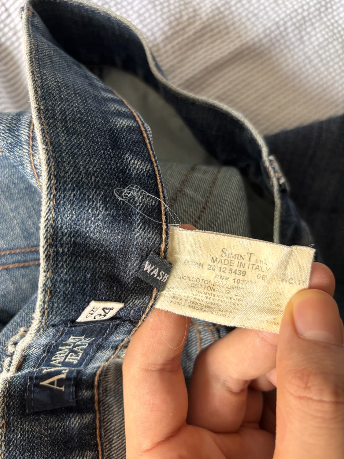 Made in Italy 빈티지,단종된 Armani Jeans 리얼페이딩 상품이미지7