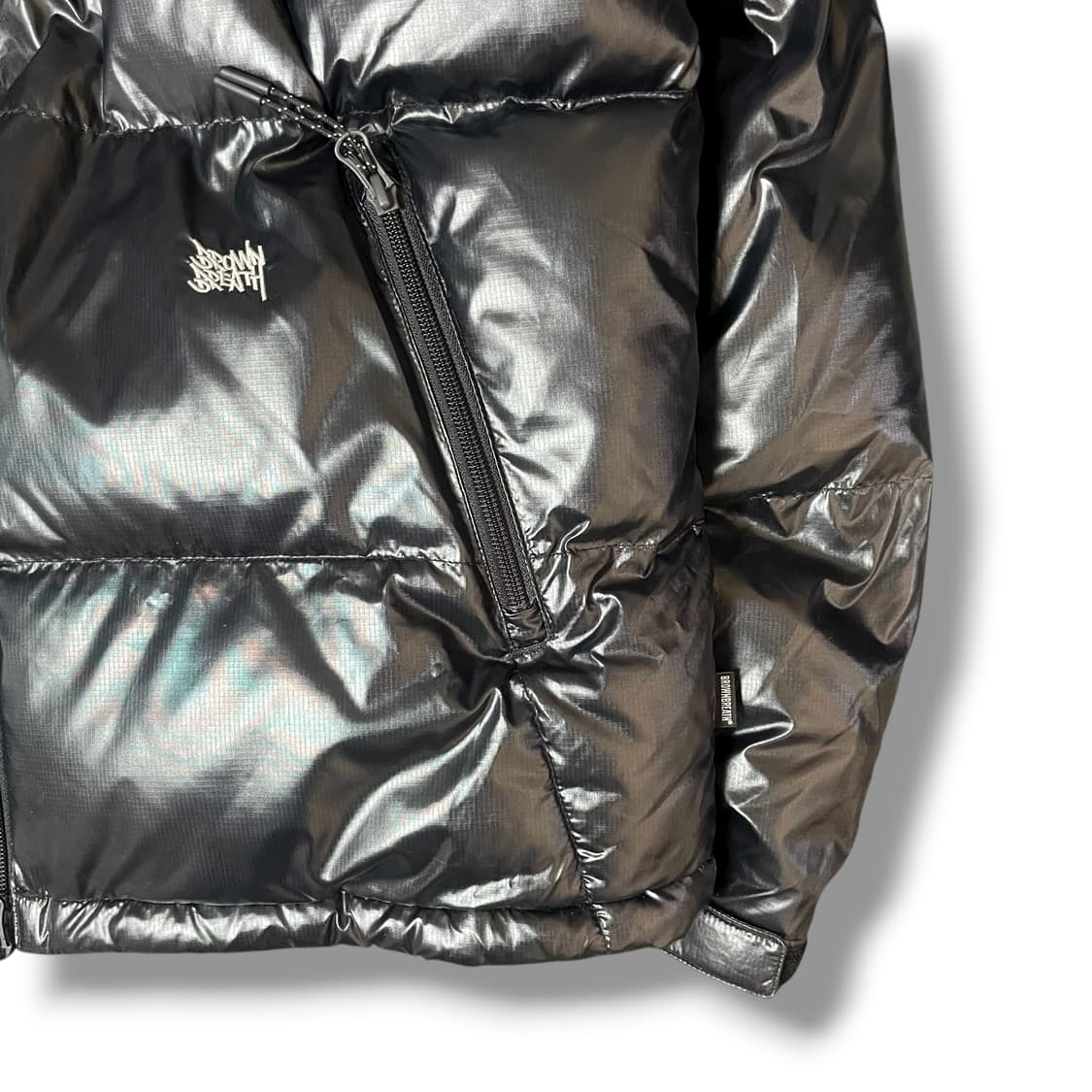 브라운브레스 태그숏 글로시 유광 패딩 M 상품이미지3