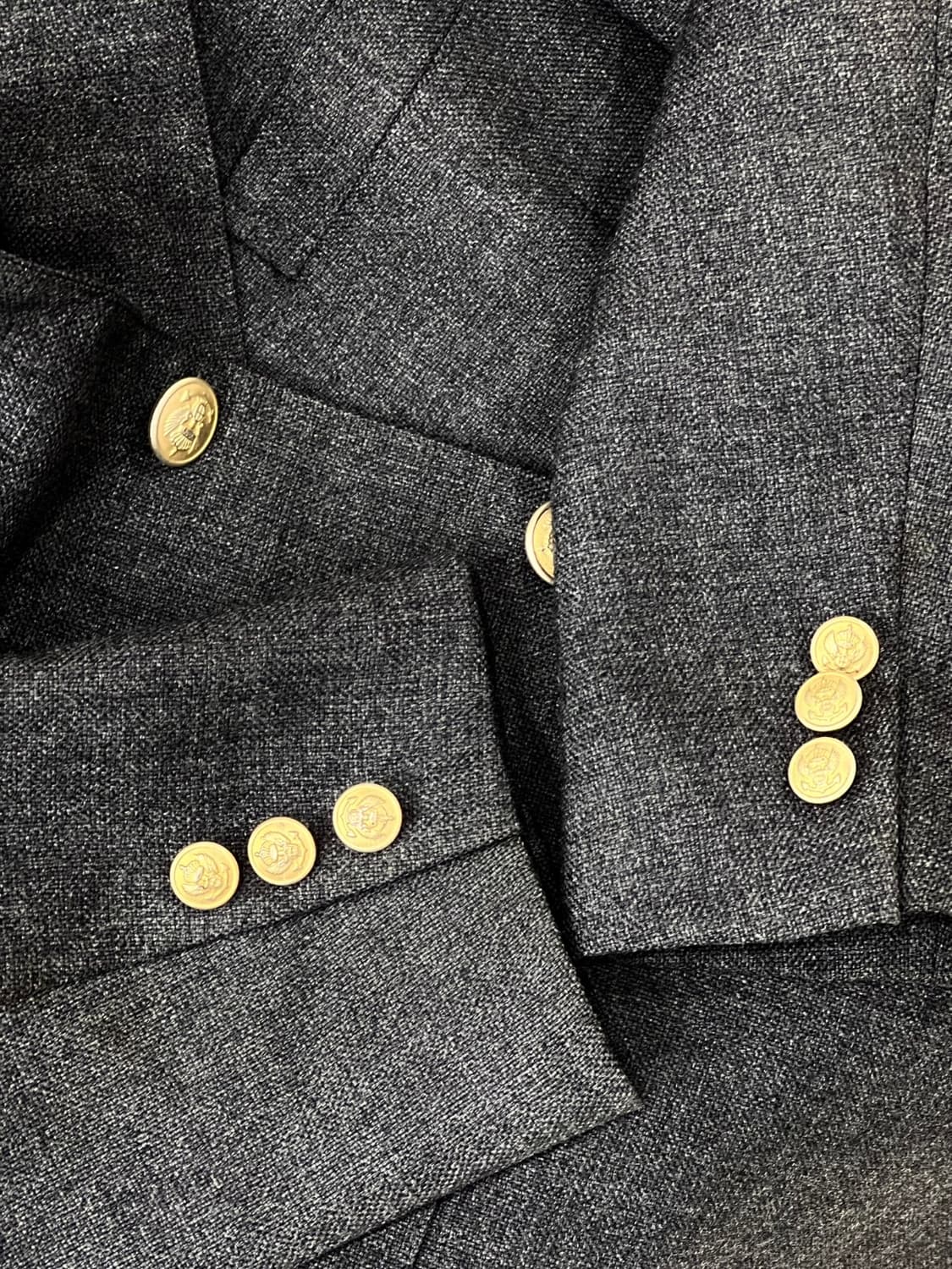 뉴울 100 금장 클래식 딥 그레이 자켓 상품이미지4