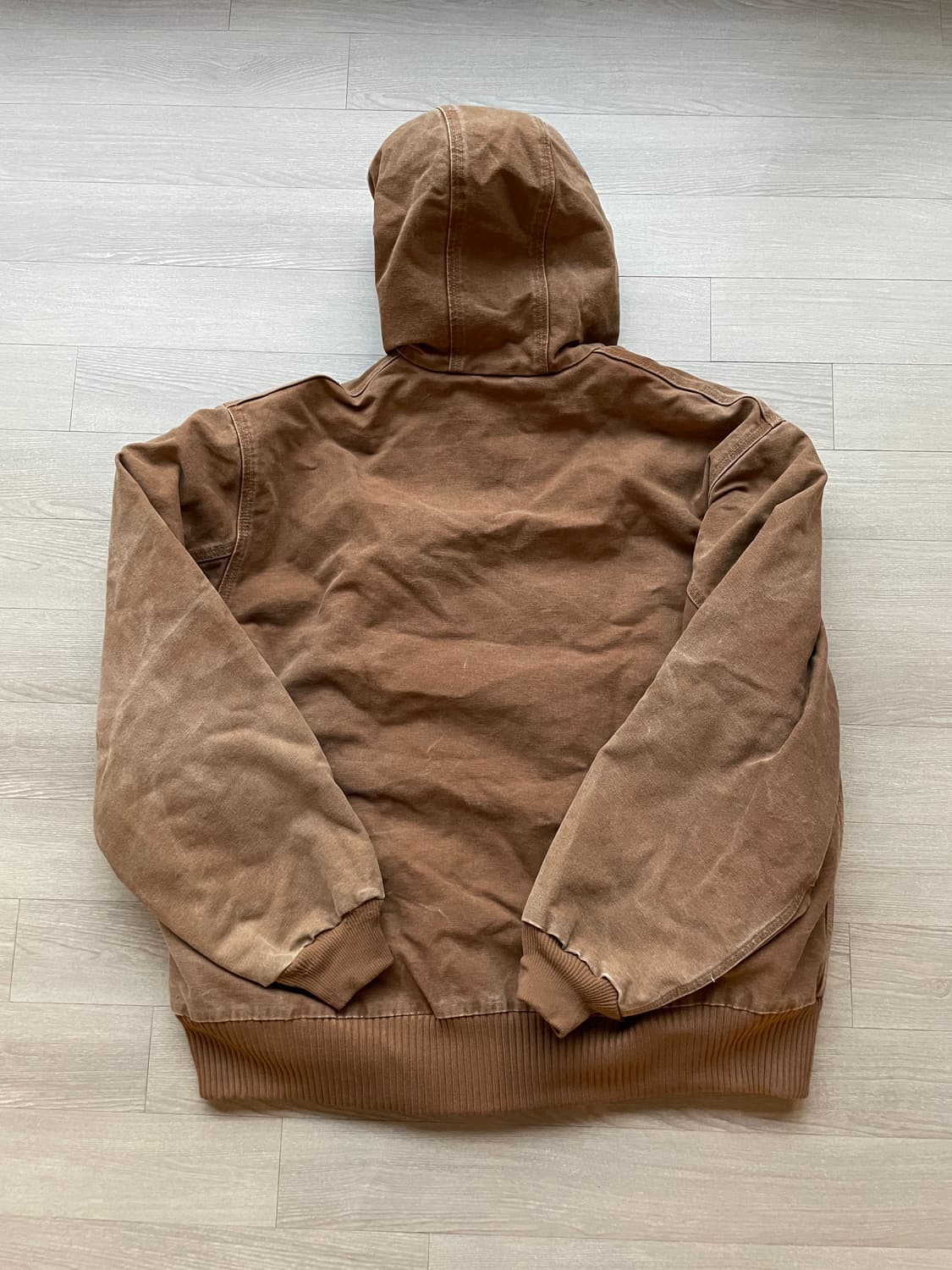 칼하트 j130 BRN 브라운 액티브 자켓 샌드스톤 빈티지 상품이미지2