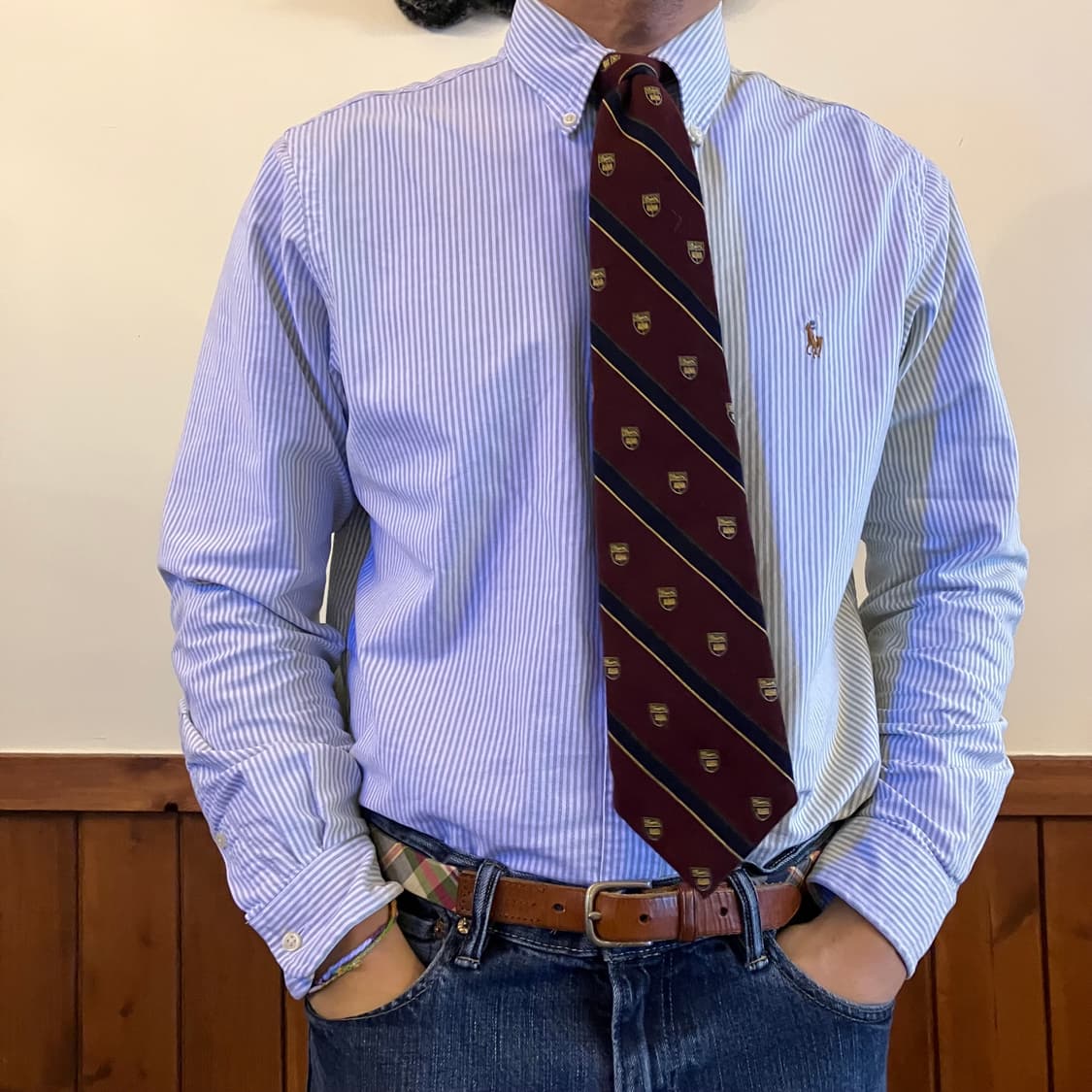 폴로 랄프로렌 레지멘탈 스트라이프 울/코튼 타이 상품이미지8