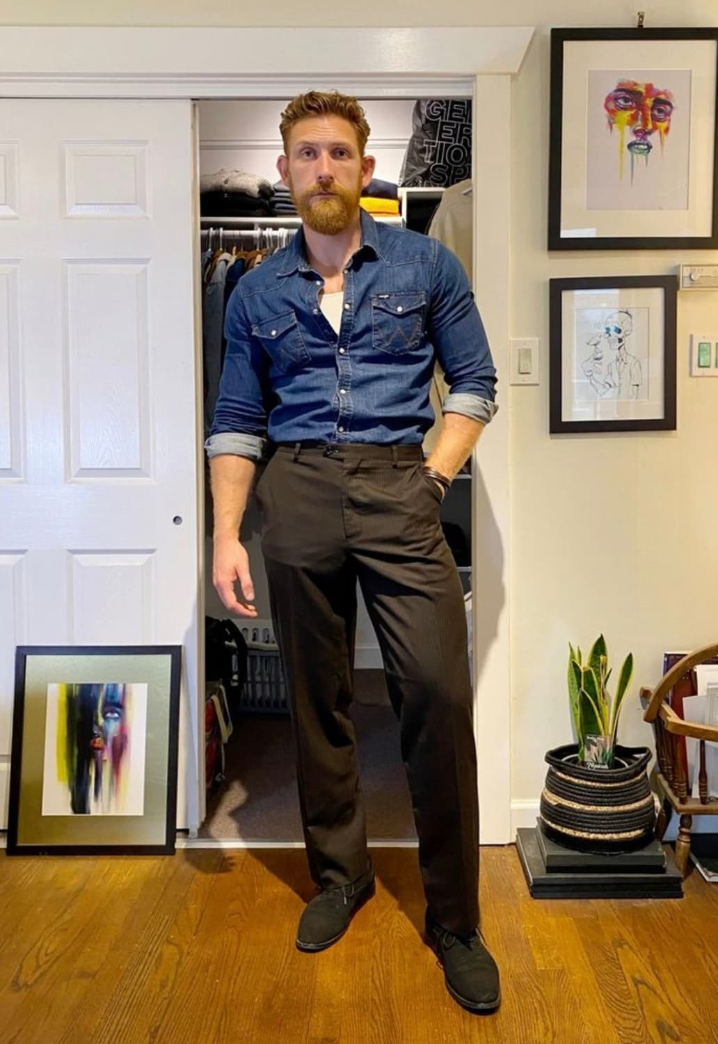 Wrangler 랭글러 웨스턴 데님셔츠 상품이미지3