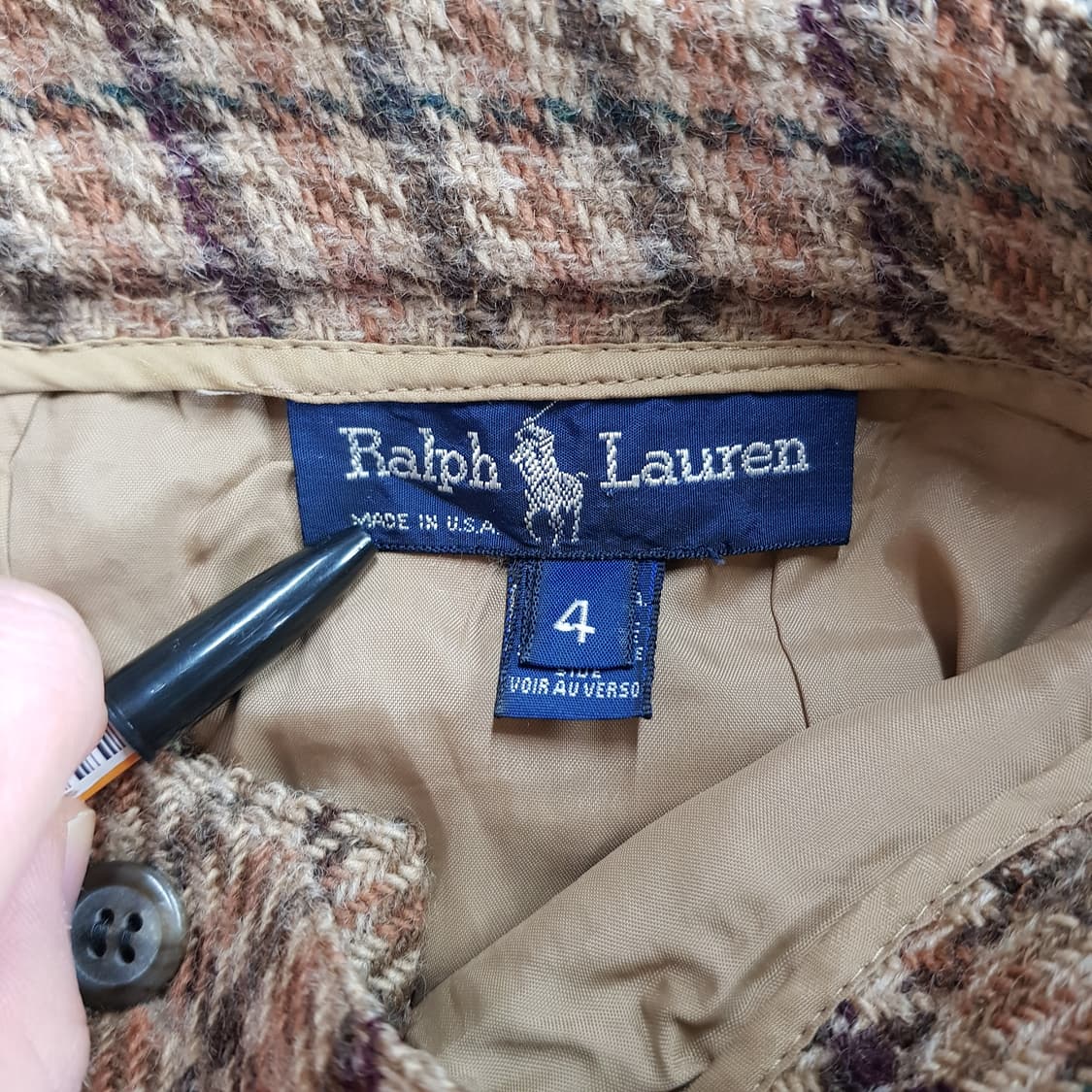 폴로 랄프로렌 울 트위드 체크 스커트 4사이즈 상품이미지3