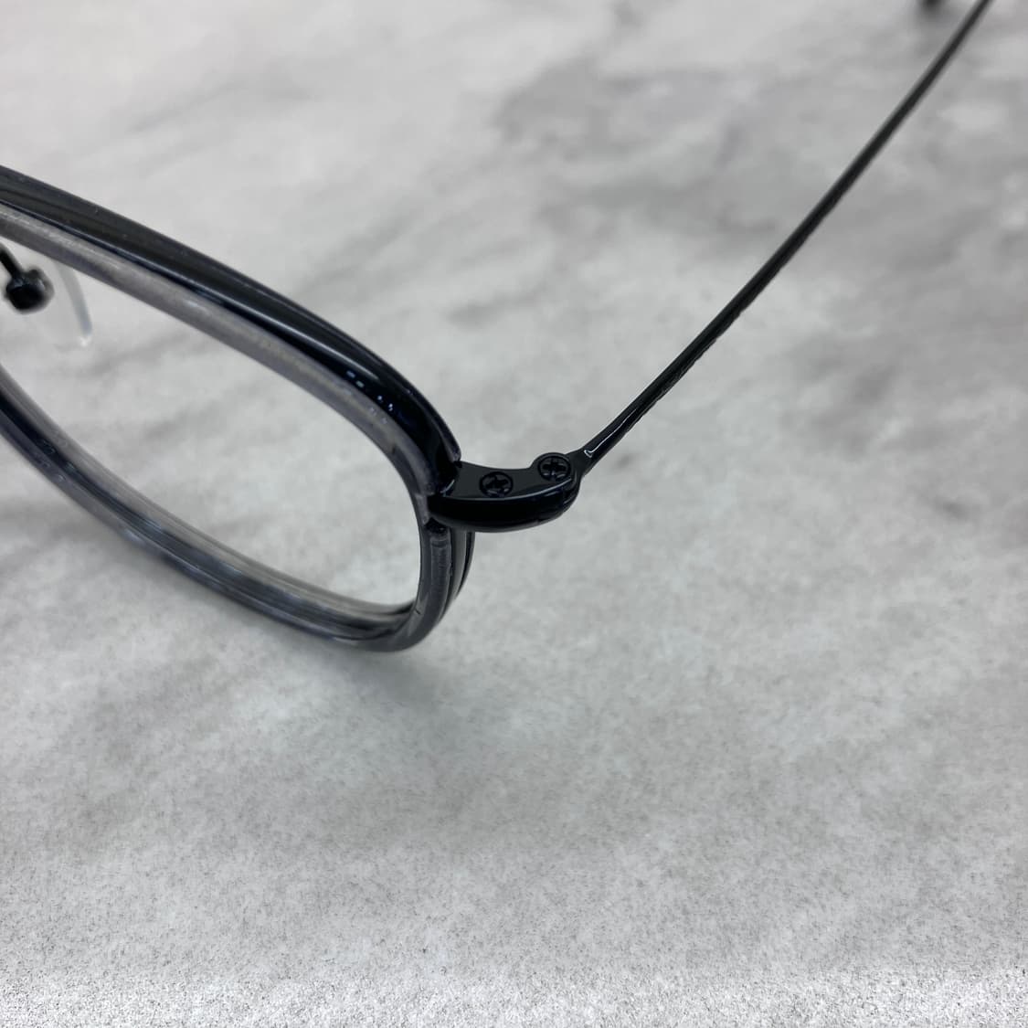 C58 PBL 그레이 블랙 솔텍스 웰링턴 메탈테 안경 상품이미지2