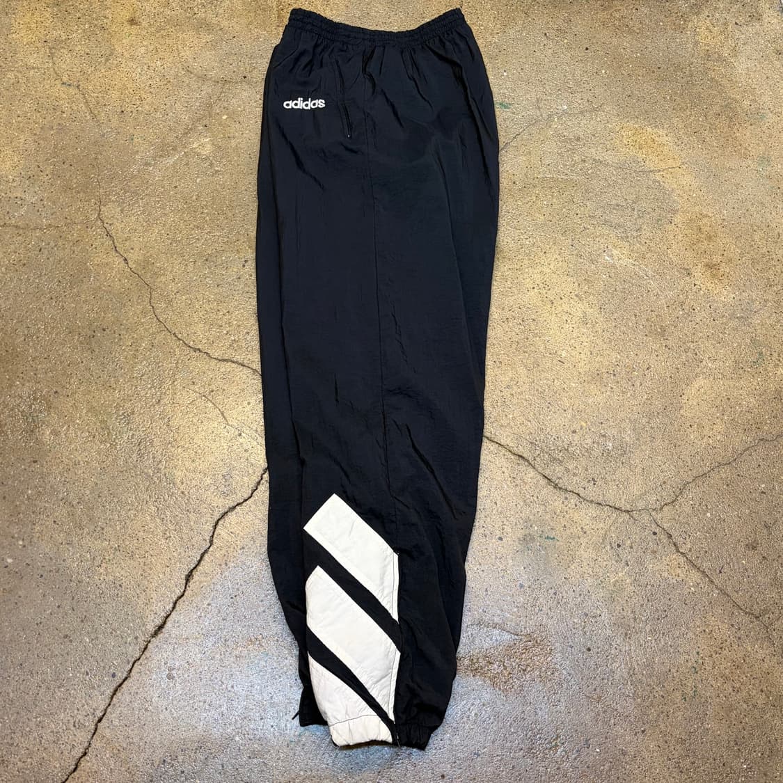 레어 80s USA 아디다스 삼선 츄리닝 트레이닝팬츠 바람막이 팬츠 상품이미지2