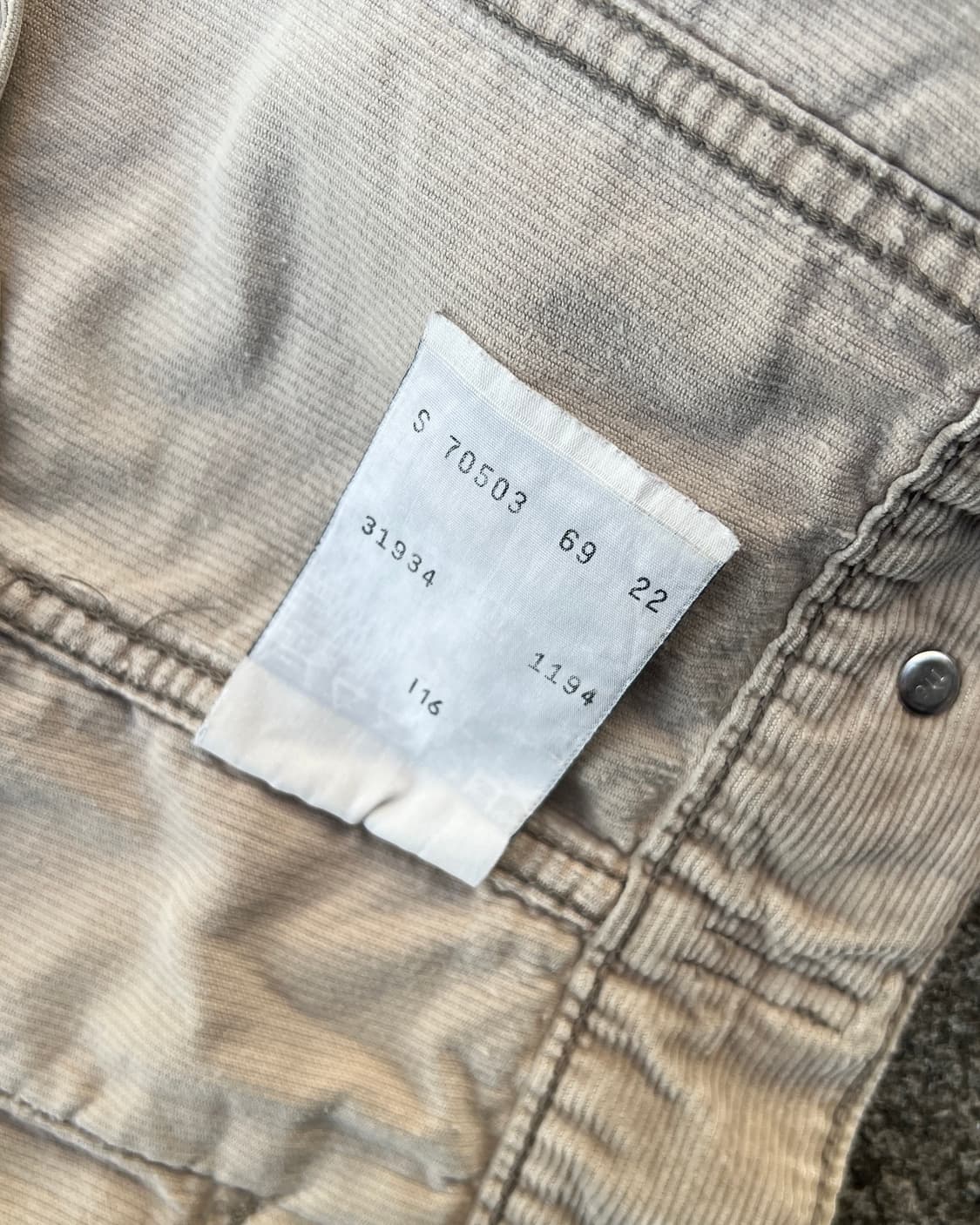 [S] 이태리제 리바이스 코듀로이 트러커 상품이미지6