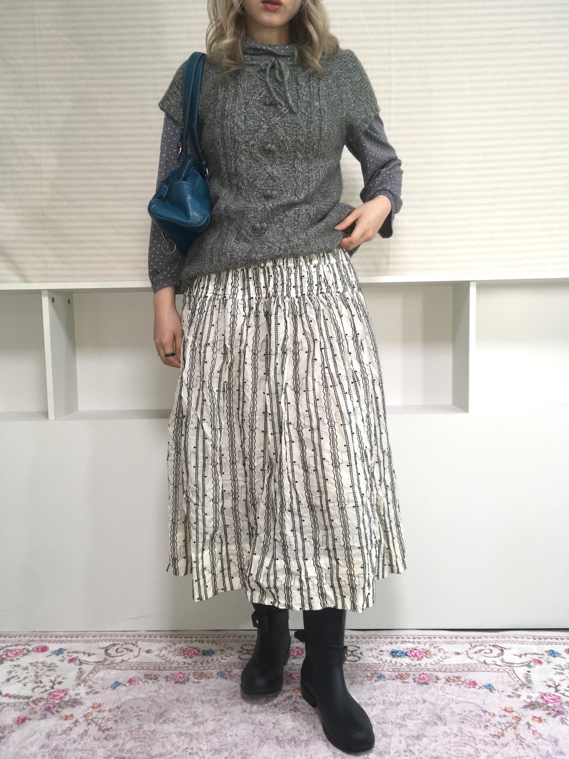 jpn vintage unique pattern long skirt 상품이미지2