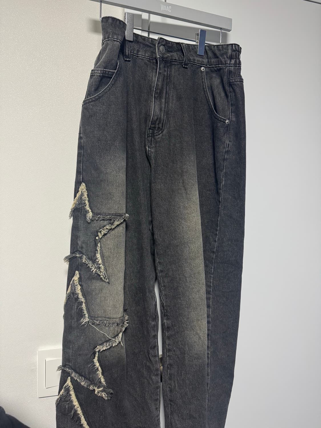 엑스톤즈 XP178 스타 데미지 빈티지 워싱 데님 팬츠 (BLACK) 상품이미지2